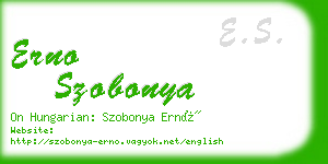 erno szobonya business card
